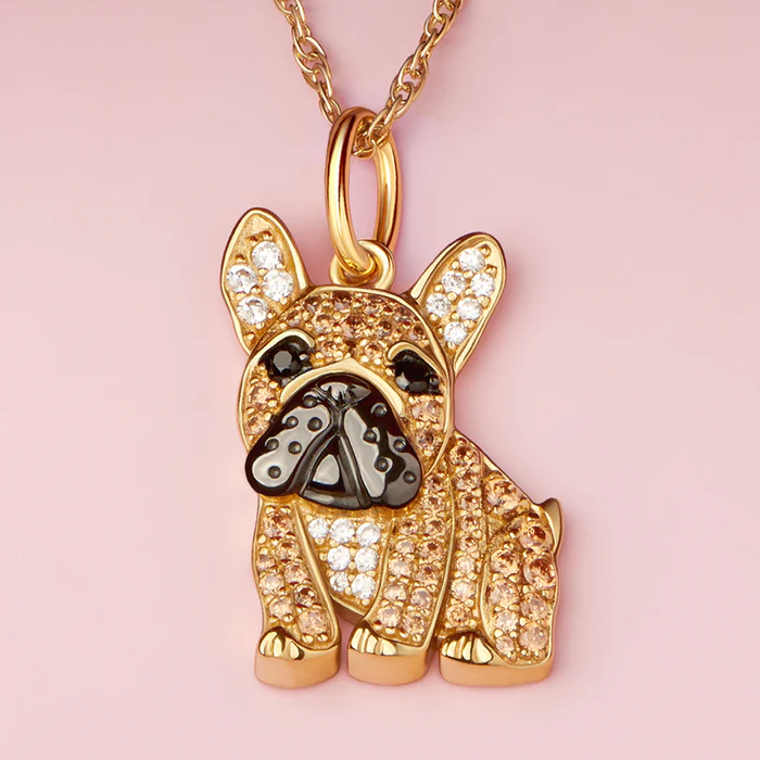 French Bulldog Copper Pendant Pet Necklace Personalized Engraved Necklace