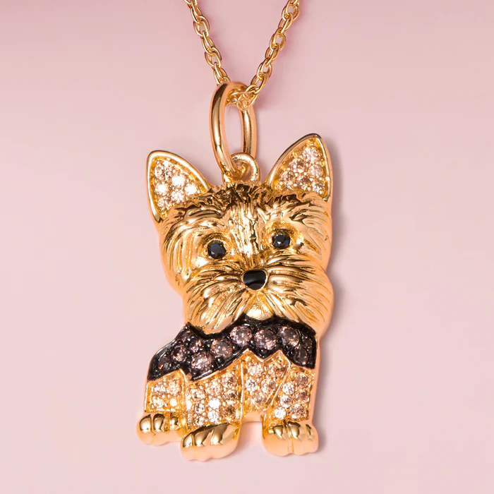 Yorkshire Terrier Puppy Pendant Pet Necklace Personalized Engraved Necklace