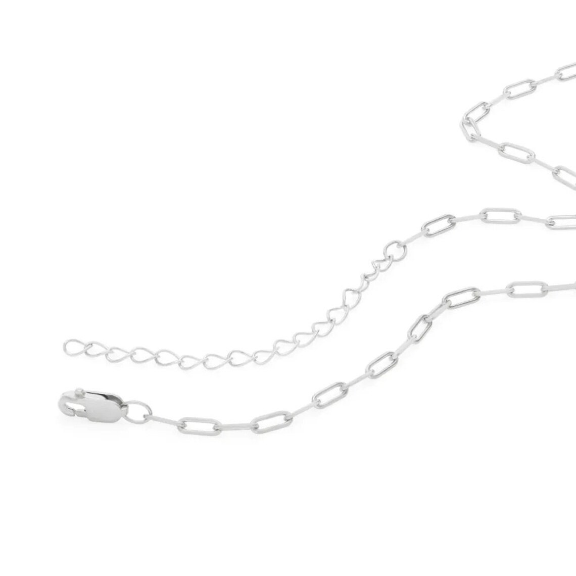 Textured Initial Necklace with Paperclip Link Chain Personalized Letter Necklace
