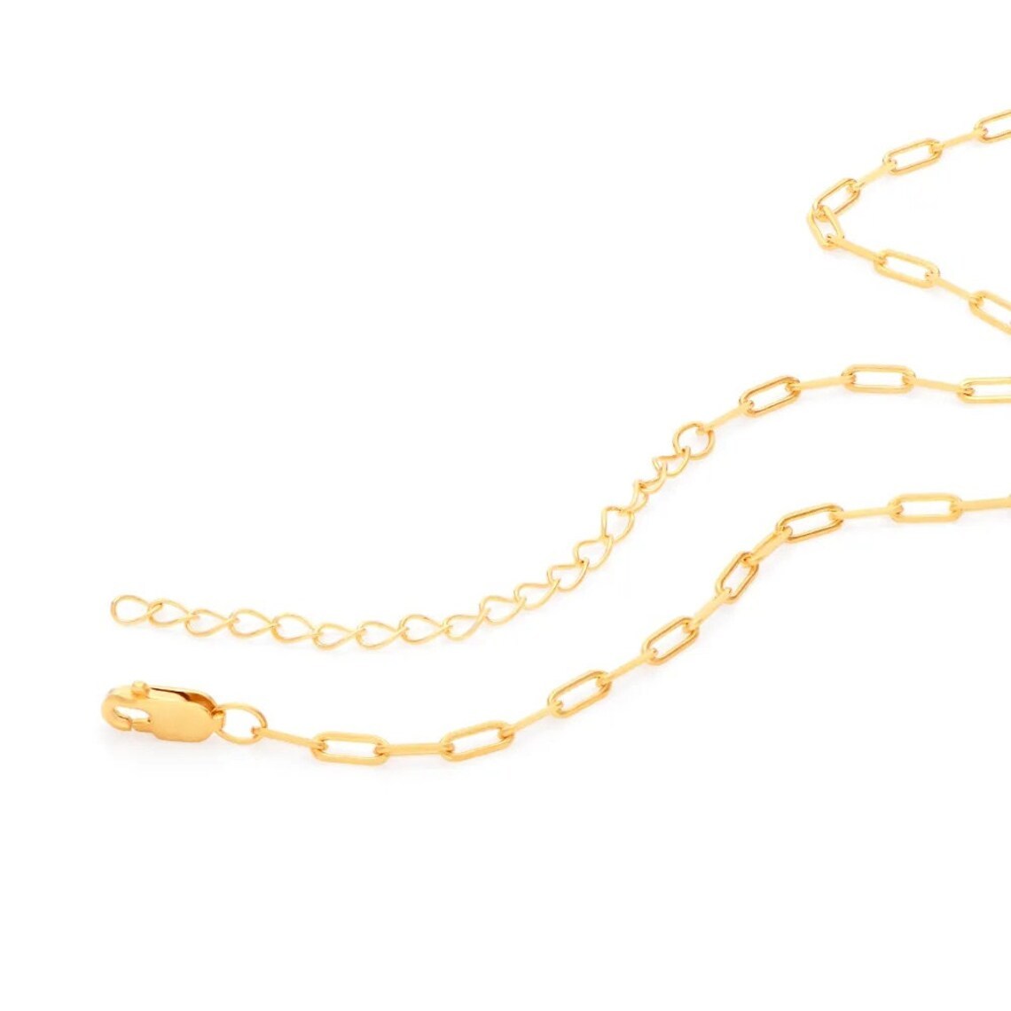 Textured Initial Necklace with Paperclip Link Chain Personalized Letter Necklace