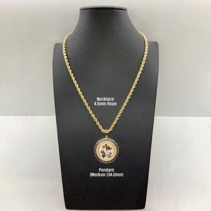 Circle With Picture Inside Pendant Personalized Custom Photo Necklace