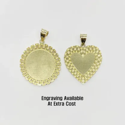 Rolex Style Round Circle Heart Charm Pendant Personalized Custom Photo Necklace