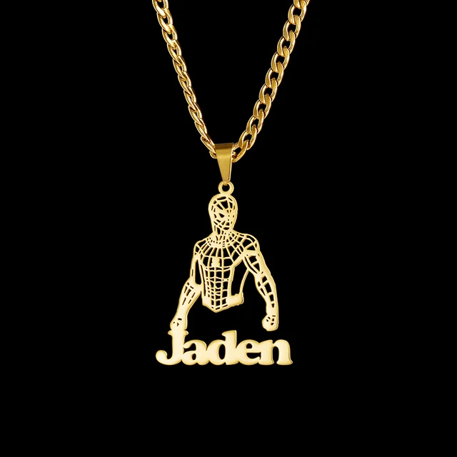 Cuban Chain Gold Plated Personalized Name Necklace For Boys