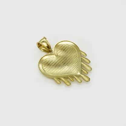 Heart Dripp Pendant Gold Plated Necklace
