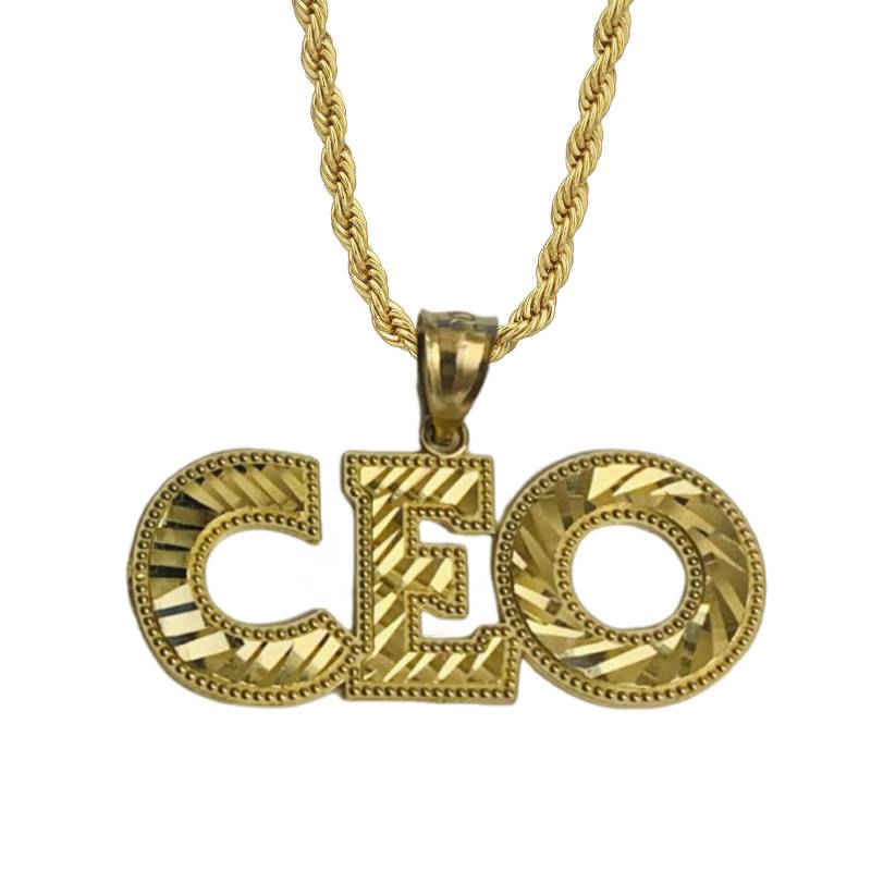 Gold Plated Letter Necklace Twist Chain Custom Letter Necklace