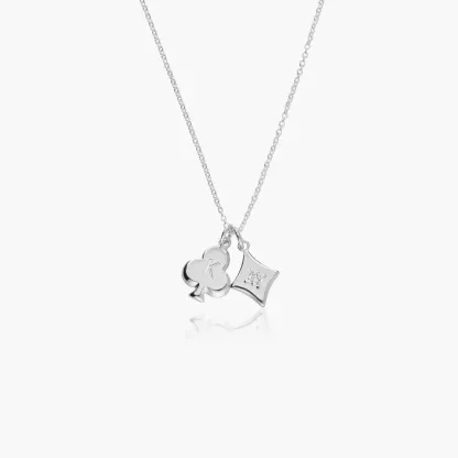 Willow Card Initial And Diamond Heart Pendant Custom Gold Plated Initial Necklace 