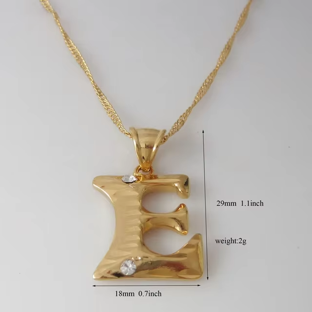 Diamond Cut Personalized Initial Necklace With Birthstone