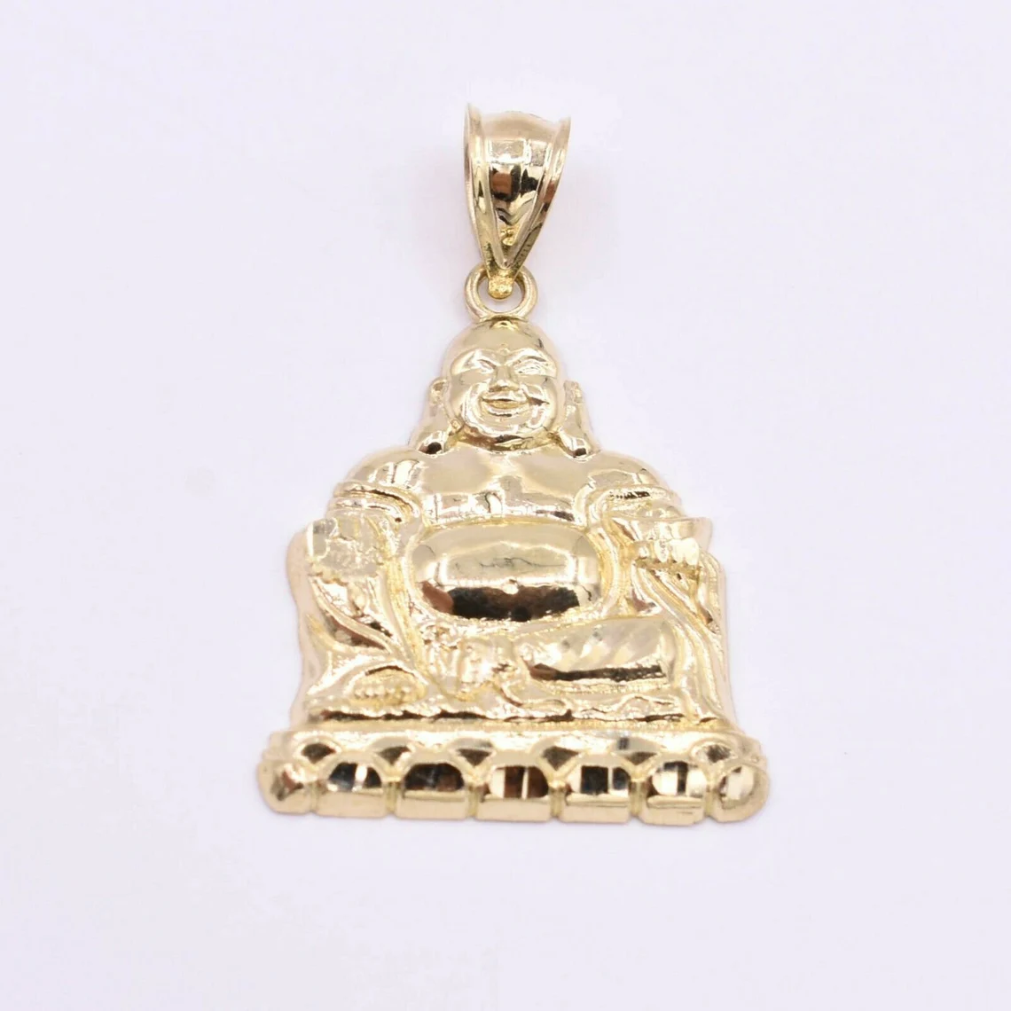 Buddha Pendant Necklace Rope Chain Gold Plated Necklace