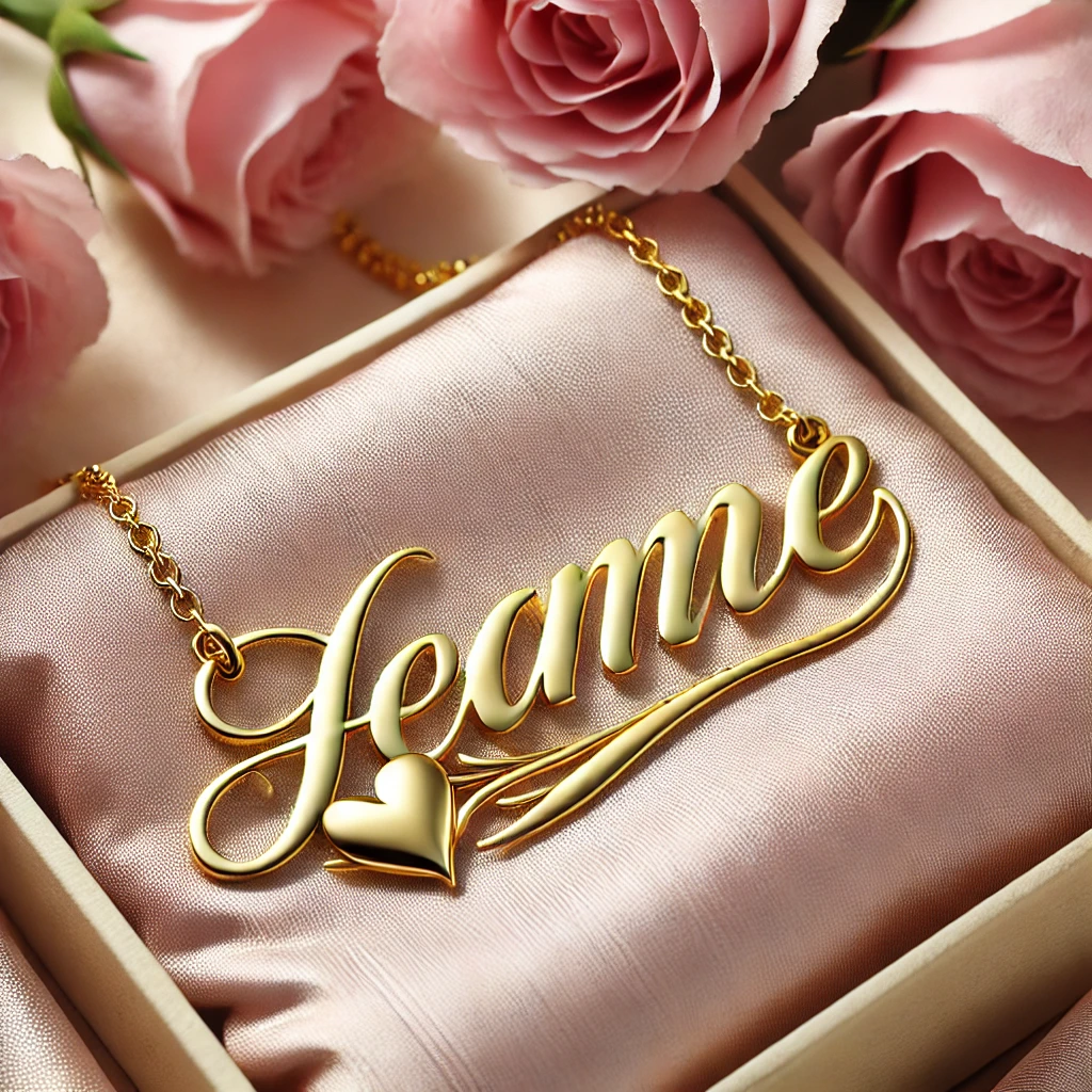 Personalized Name Necklace With Heart
