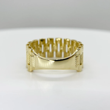 Textured Band Vintage Style Personalized Custom Engraved Ring