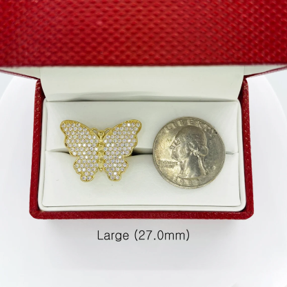 Gold Butterfly Ring Personalized Custom Engraved Ring