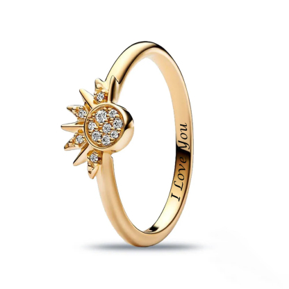 Sterling Silver Sun Ring Personalized Engraved Ring