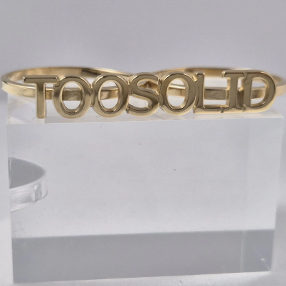 Personalized Gold Plated Two Finger Ring Name Ring