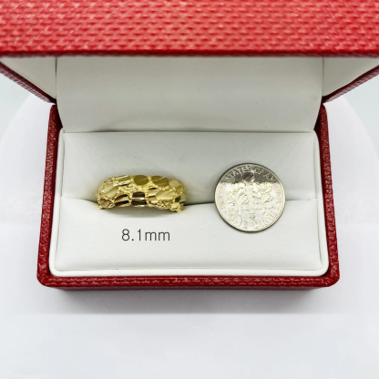 Gold Plated Nugget Simple Ring Personalized Engraved Ring