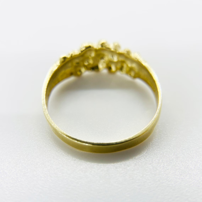 Gold Plated Nugget Ring Personalized Engraved Ring