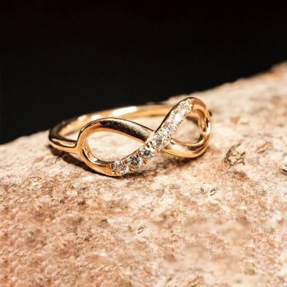 Infinite Ring Personalized Gold Plated Engraved Ring