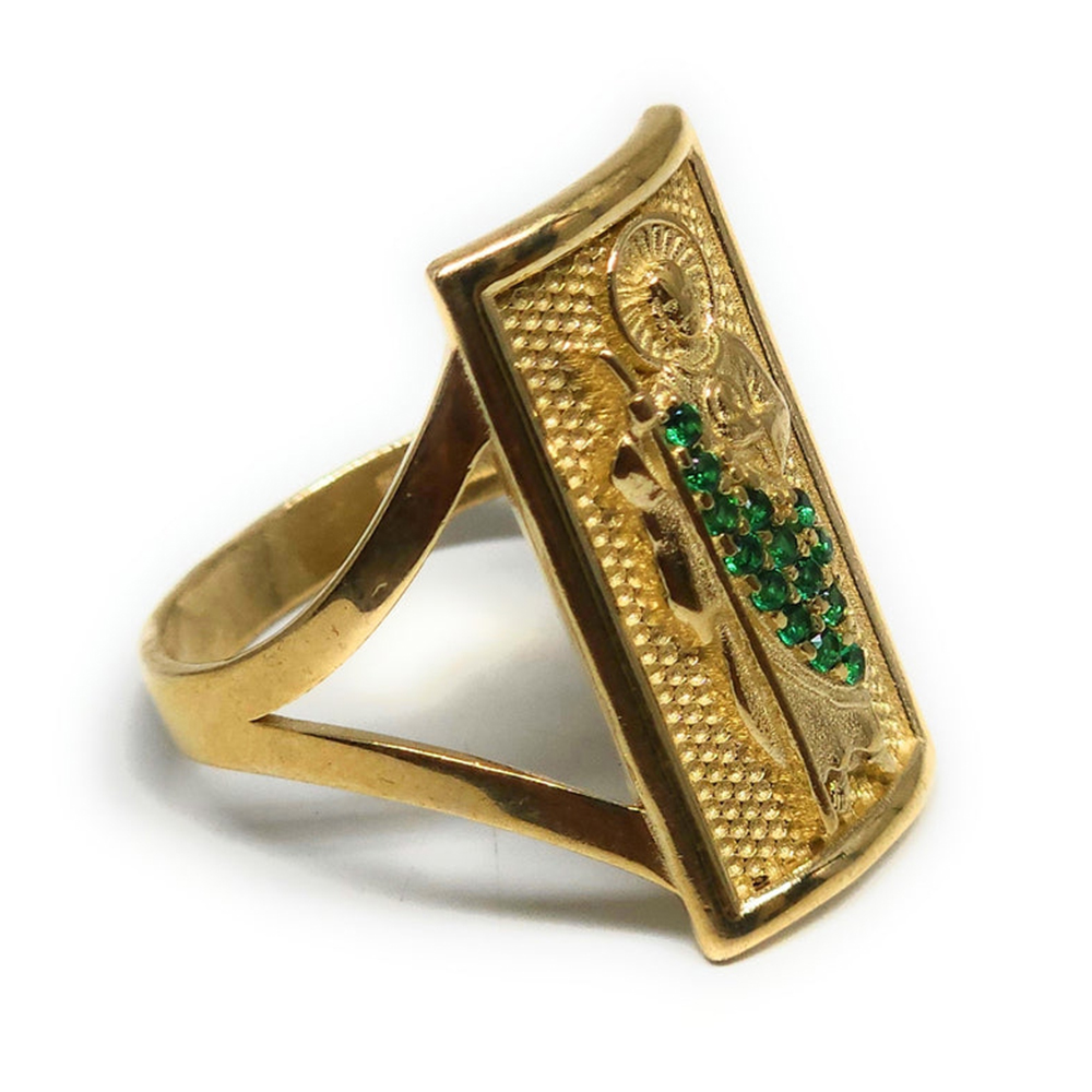Gold Plated Square Saan Judas Green Cz Ring – silviax Gold Plated Square Saan Judas Green Cz Ring – silviax