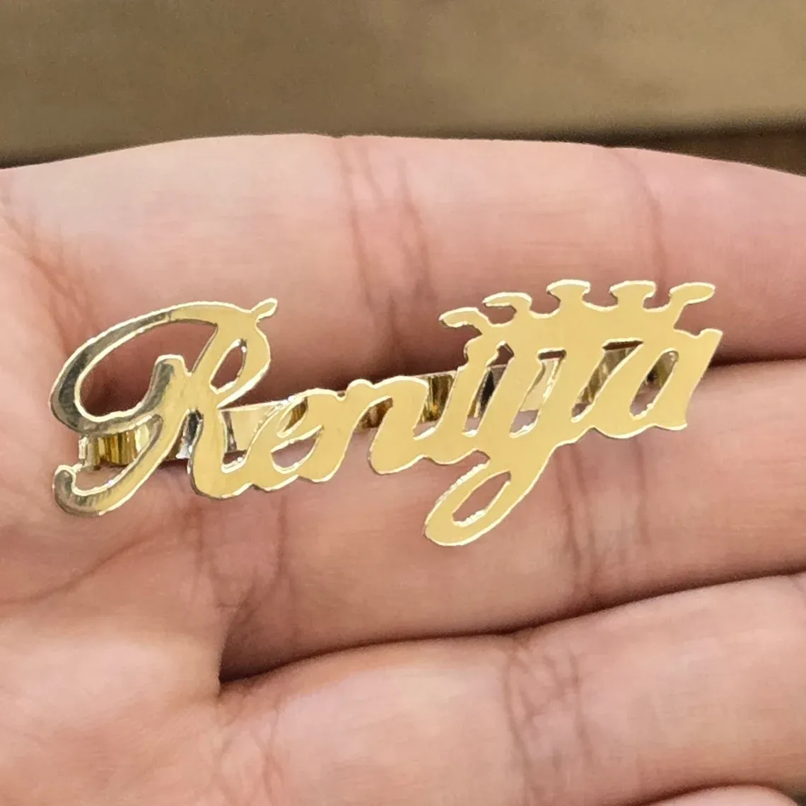 Crown Two Finger Name Ring Custom Name Ring