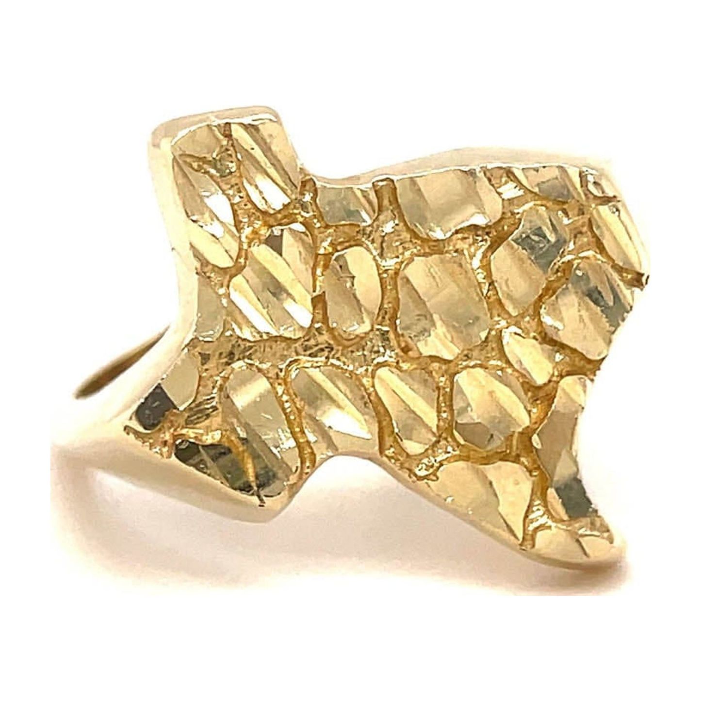 Nugget Ring Gold Plated Personalized Engraved Ring