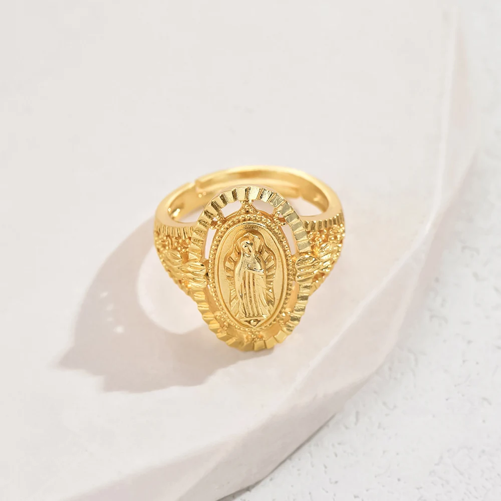 Virgin Mary Ring Gold Plated Rings