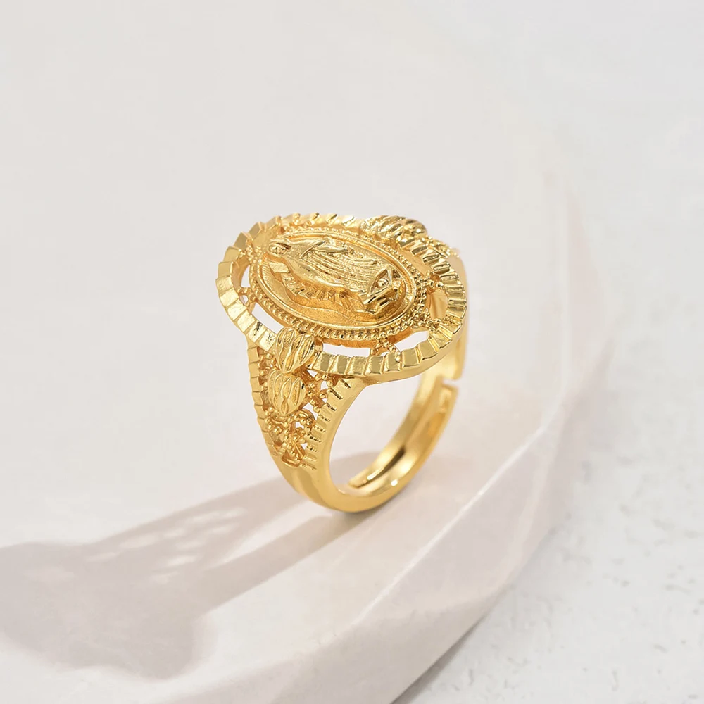 Virgin Mary Ring Gold Plated Rings