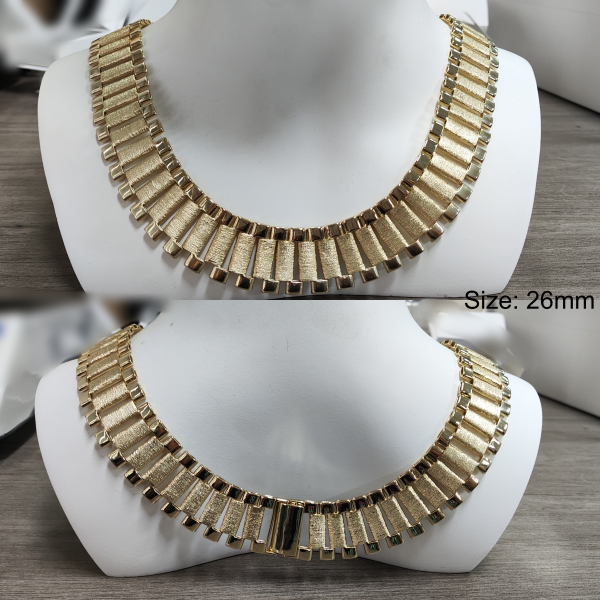 25mm RX Chain Gold Plated Presidential Link Chain Watch Band Style Necklace