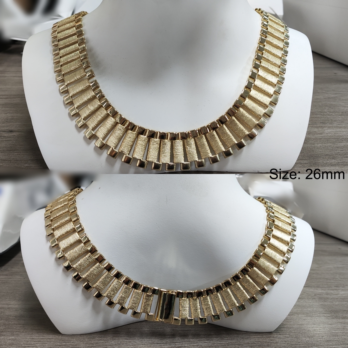 25mm RX Chain Gold Plated Presidential Link Chain Watch Band Style Necklace