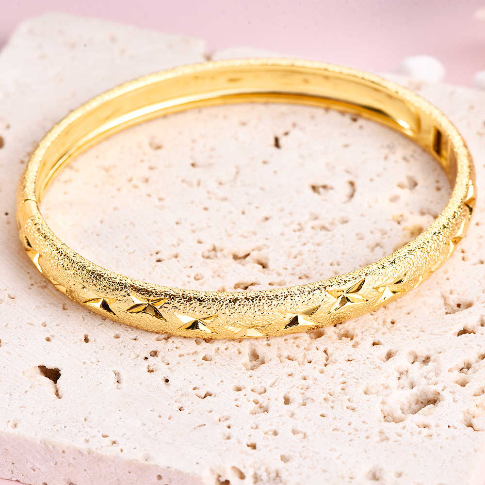 Gold Plated Stackable Bangles Bracelet