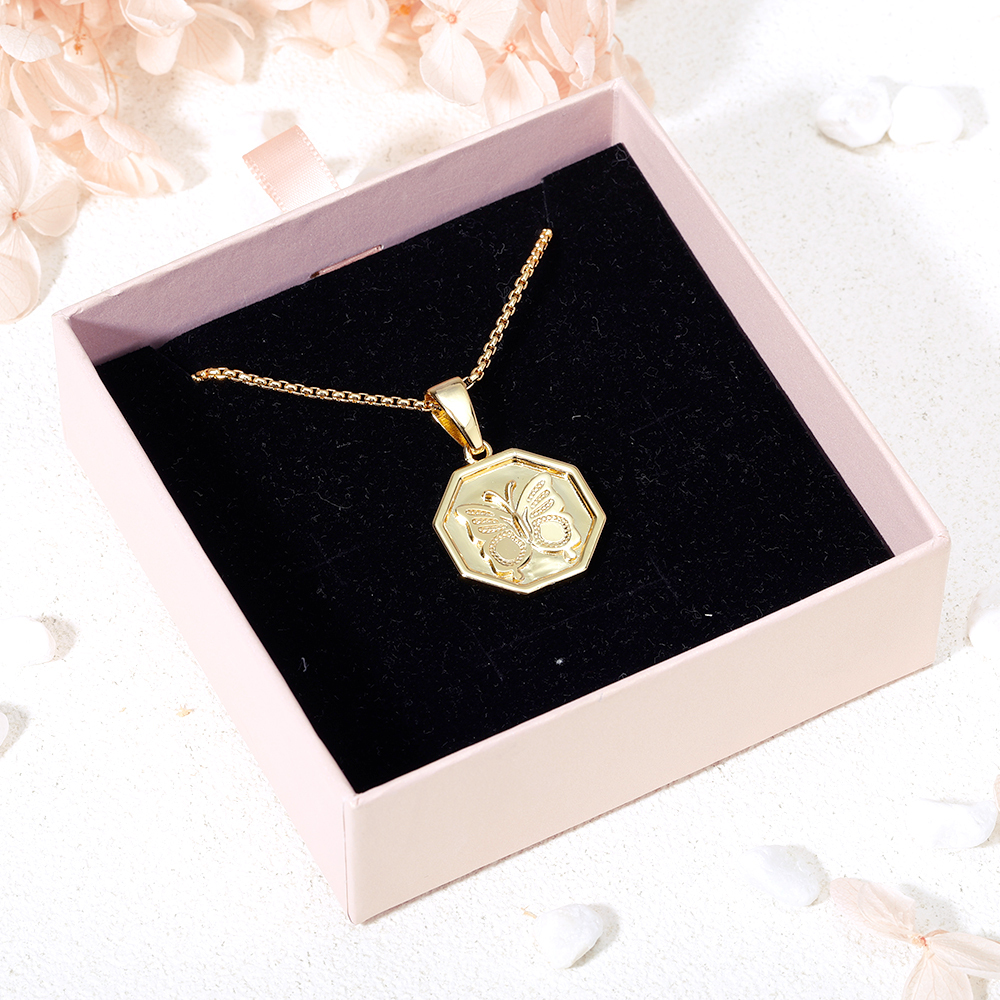 Butterfly Necklace Dainty Gold Plated Necklace