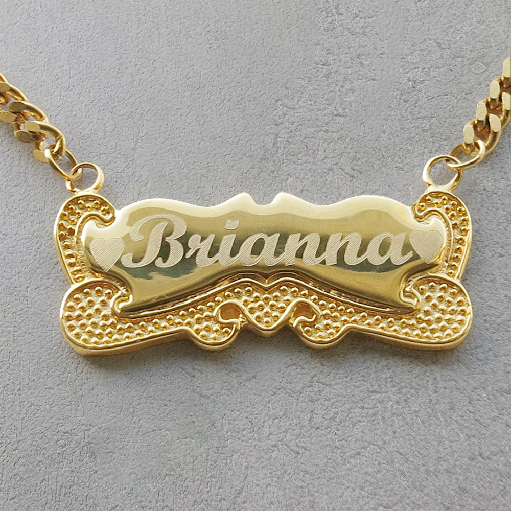 Custom Name Necklace Personalized Gold Plated Necklace