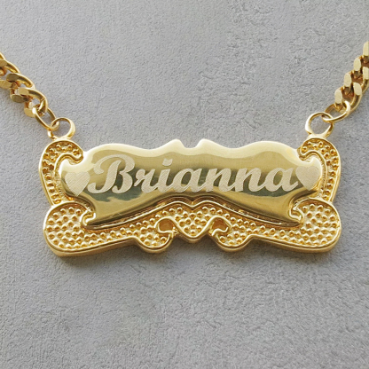 Custom Name Necklace Personalized Gold Plated Necklace
