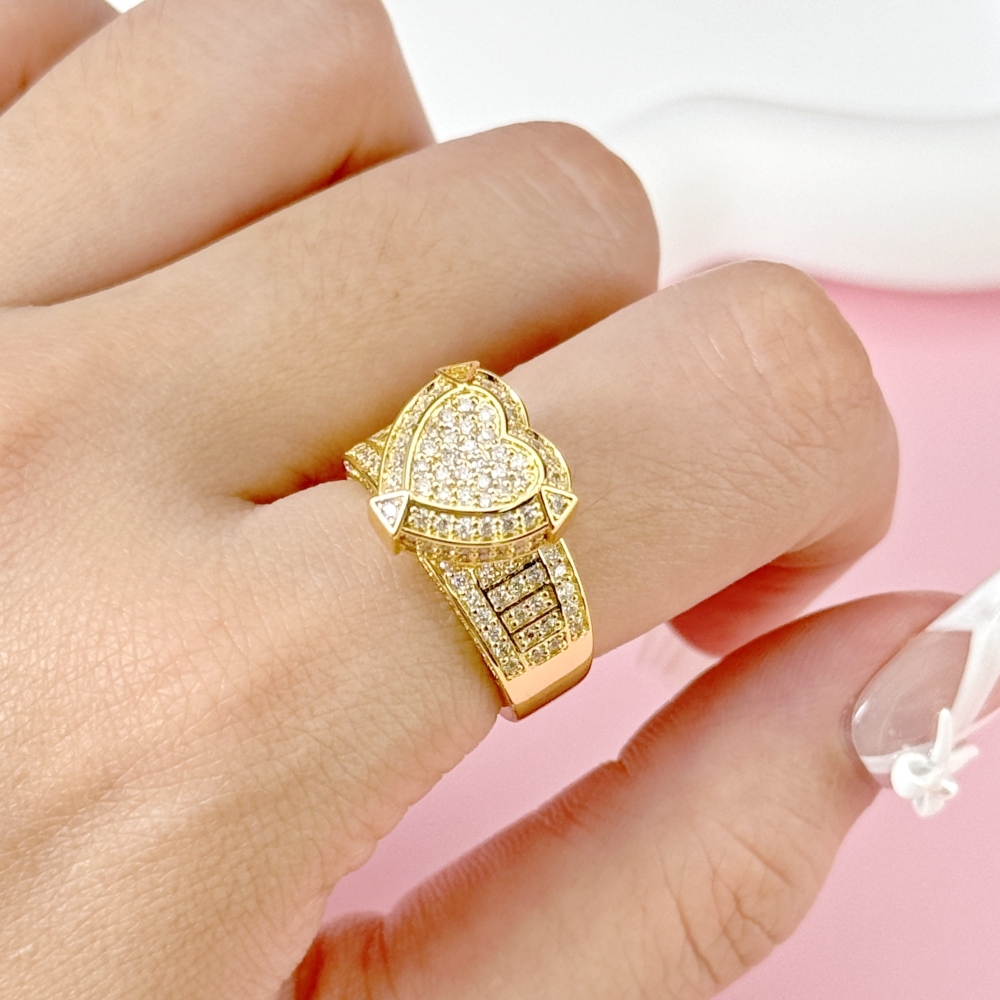 Heart Promise Ring Gold Plated Personalized Engraved Ring Love Ring