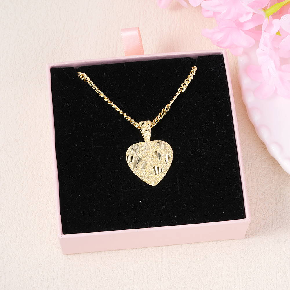 Gold Plated Heart Shaped Nugget Necklace