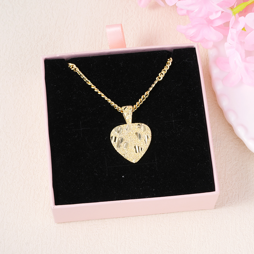 Gold Plated Heart Shaped Nugget Necklace