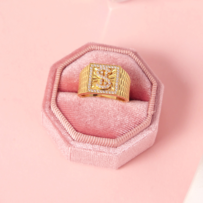 Dollar Sign Money Ring Rx Watch Band Style Zirconia Ring