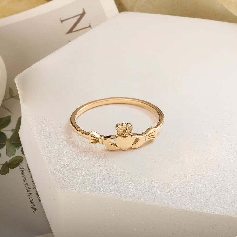 Claddagh Promise Ring Custom Engraved Ring
