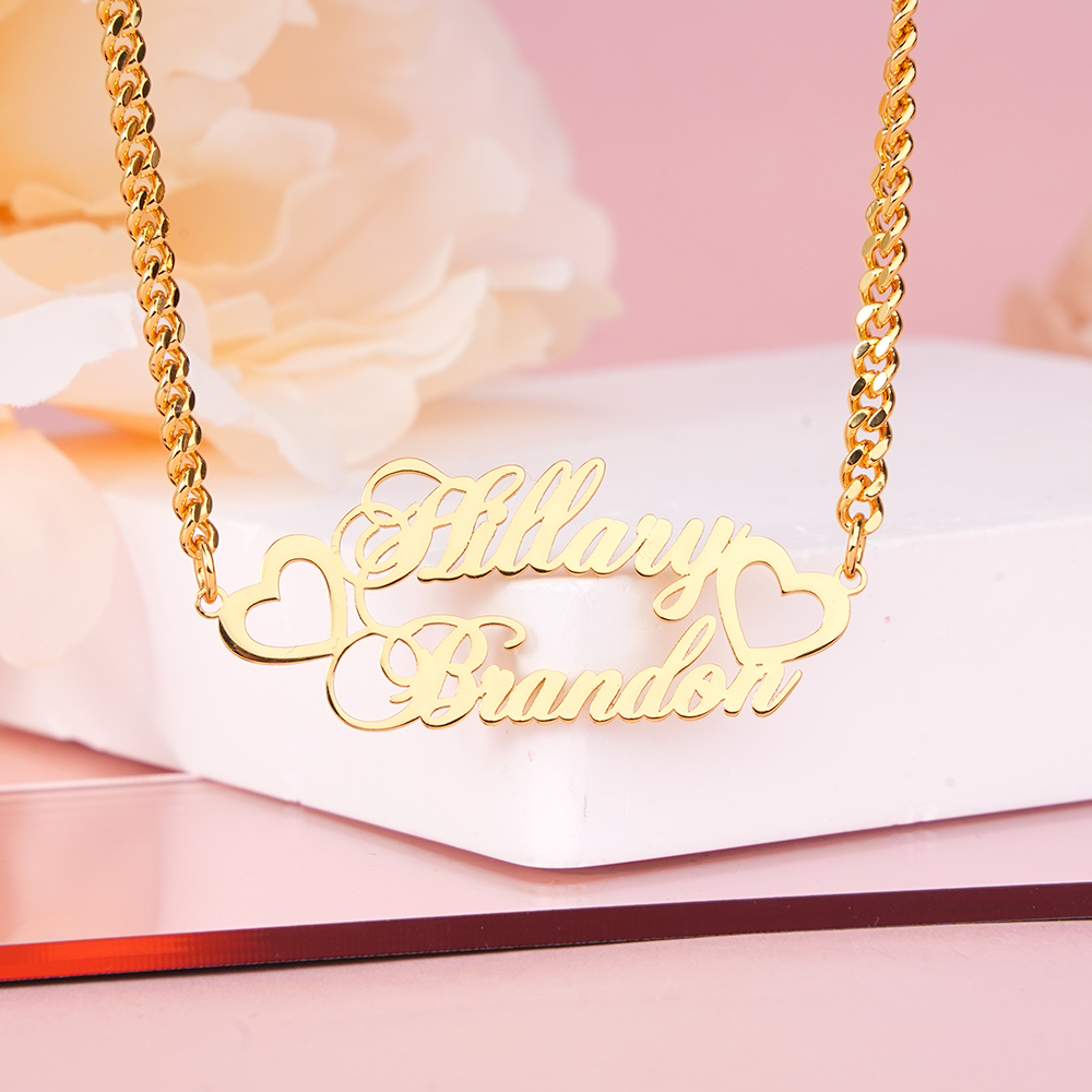 Collana personalizzata con nome a doppio strato - CALLIE