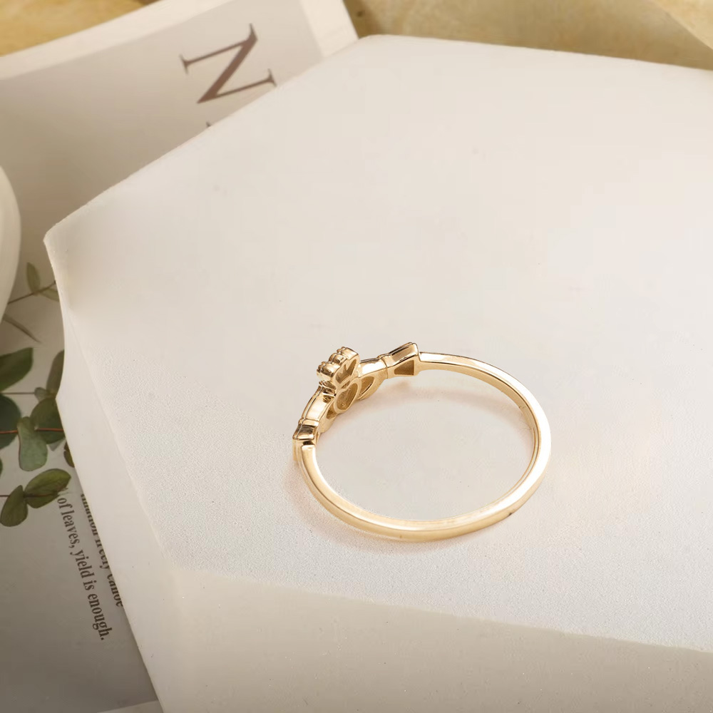 Claddagh Promise Ring Custom Engraved Ring