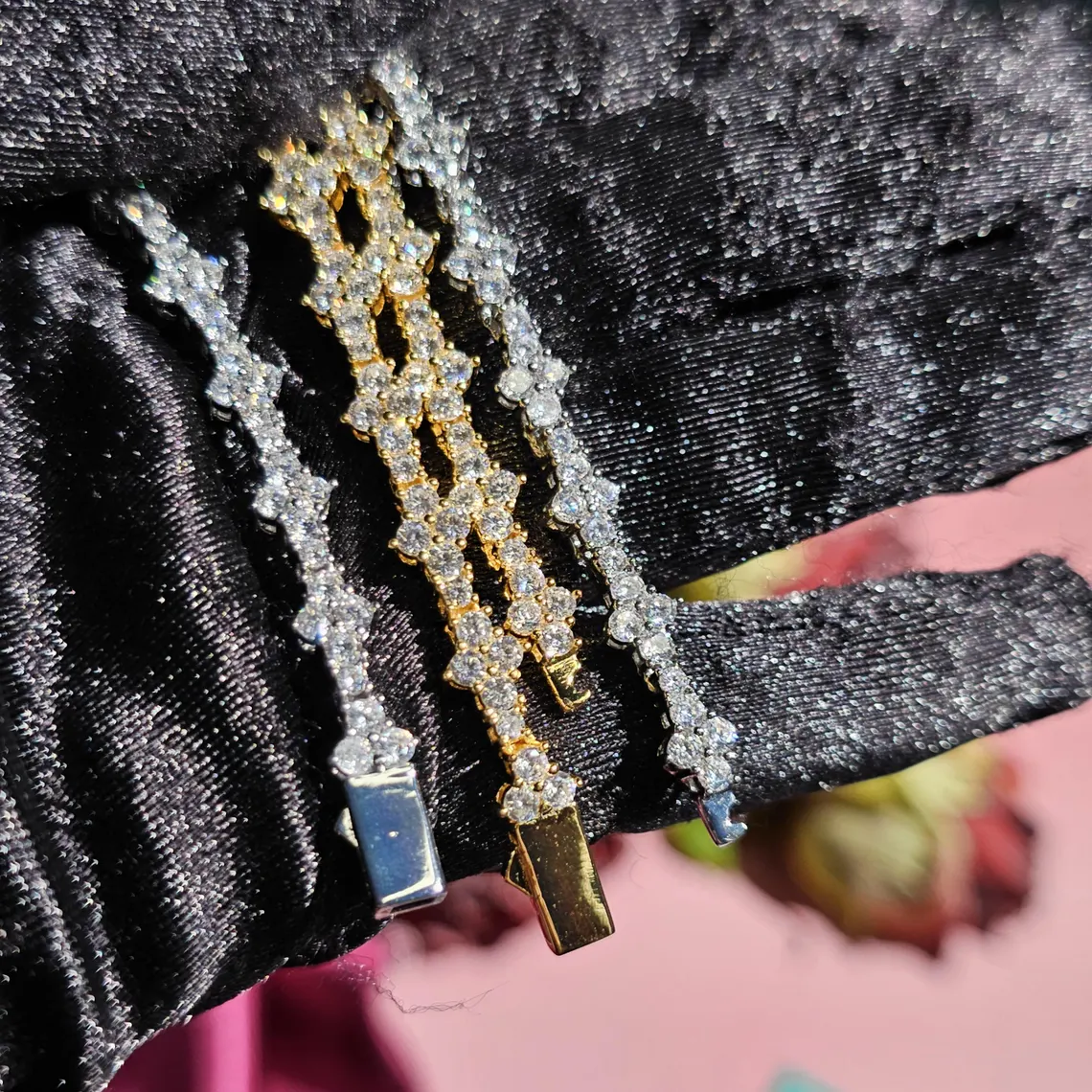 Iced Out Cross Tennis Chain Cubic Zirconia Hip Hop Choker