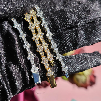 Iced Out Cross Tennis Chain Cubic Zirconia Hip Hop Choker