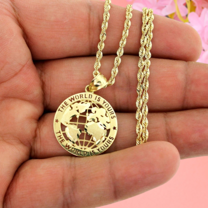 The World is Yours Globe Pendant World Map Necklace