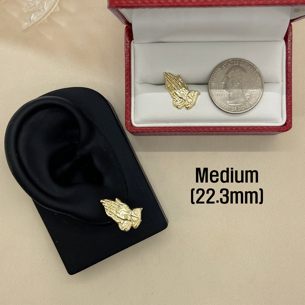 Jesus Praying Hands Stud Earrings