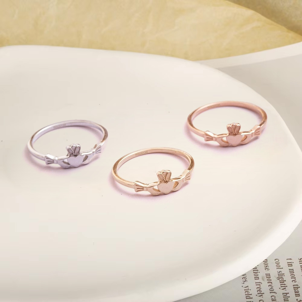Claddagh Promise Ring Custom Engraved Ring