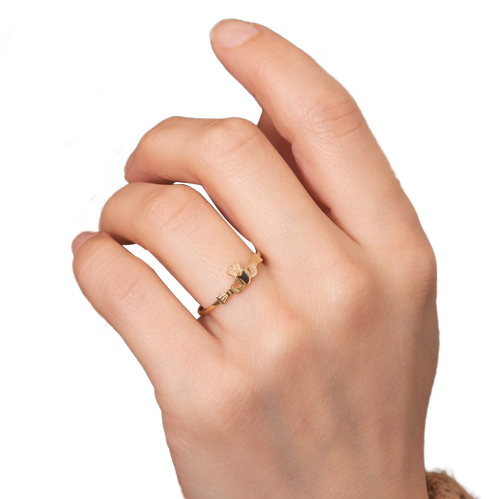 Claddagh Promise Ring Custom Engraved Ring