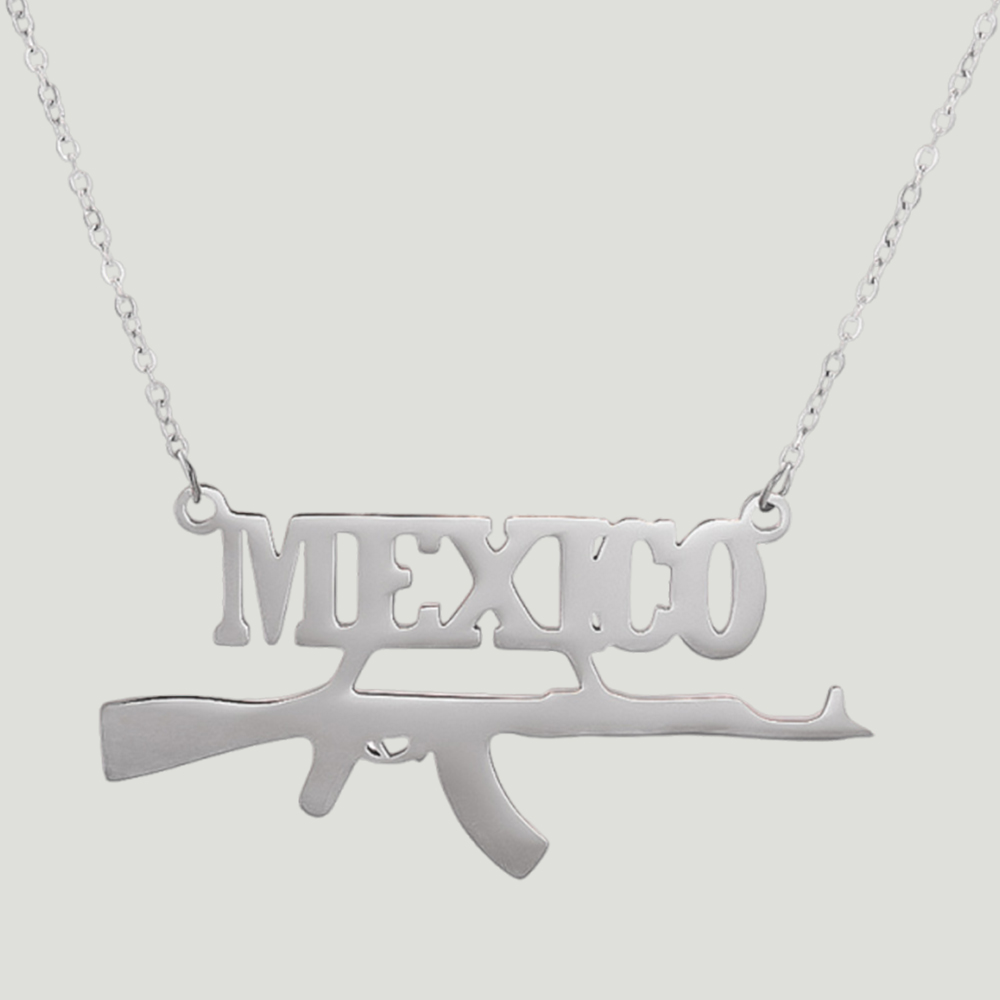 Personalized Gun Pendant Game Name Necklace