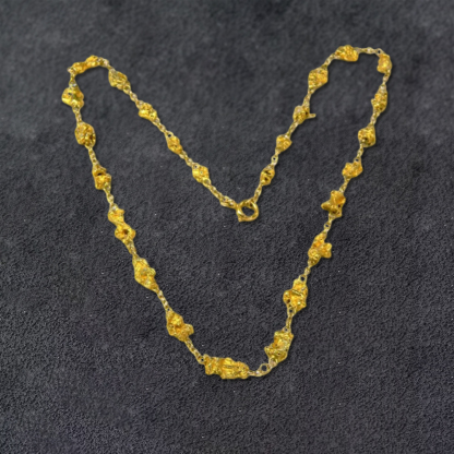 14K Gold Plated Nugget Necklace 