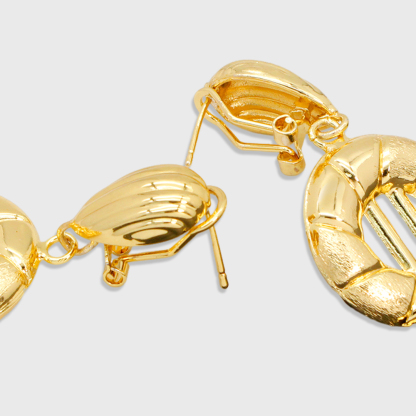 Dollor Jewelry Set Gold Plated Money Necklace And Earrings 