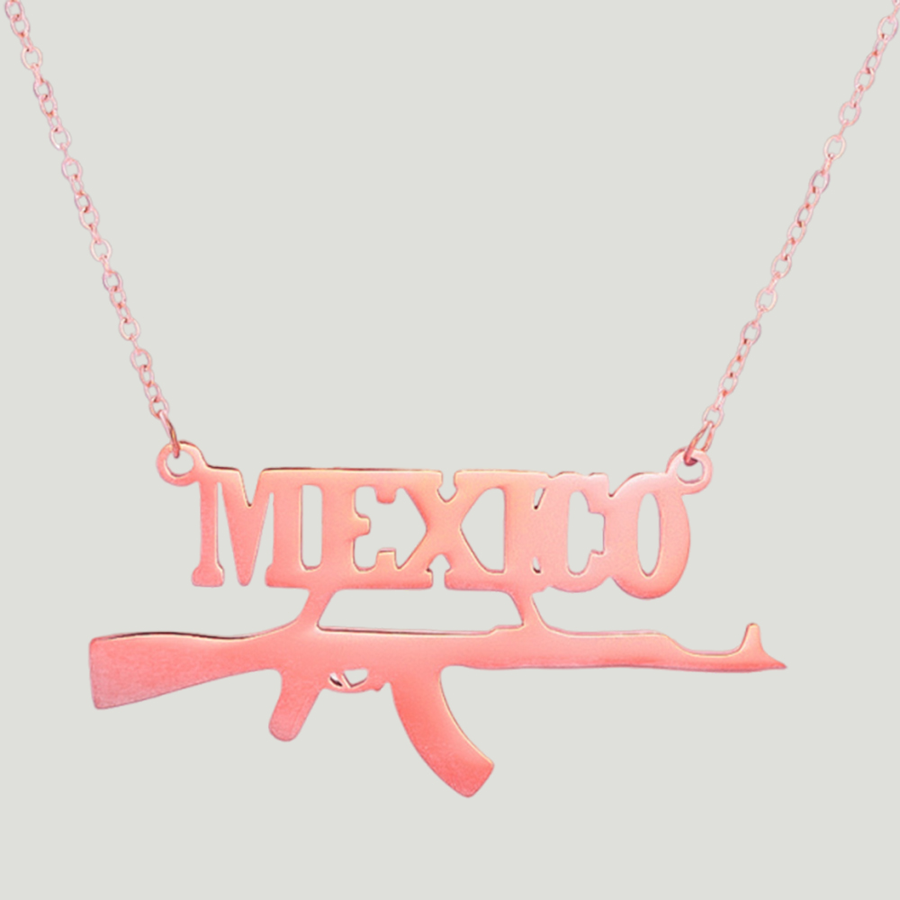 Personalized Gun Pendant Game Name Necklace