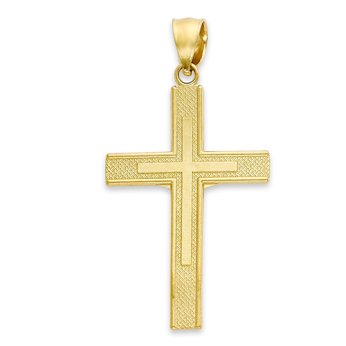 Gold Plated Jesus Cross Pendant Crucifix Necklace