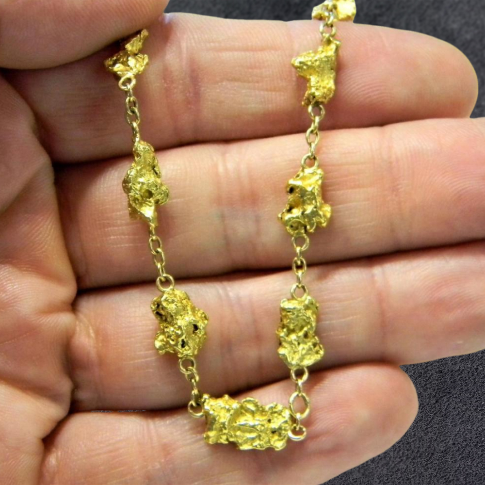 14K Gold Plated Nugget Necklace